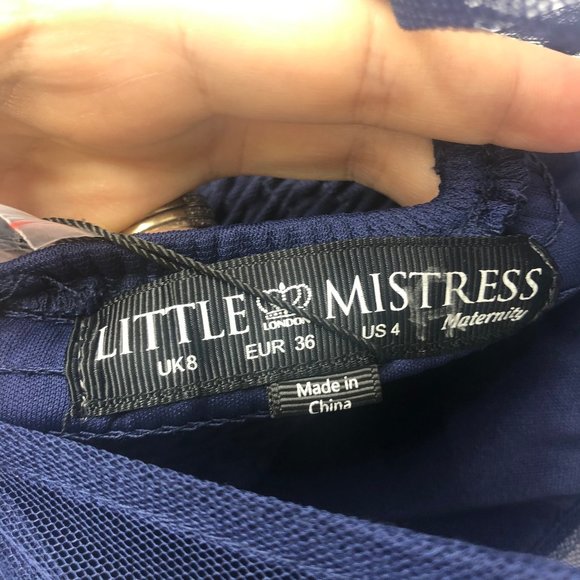 - Navy Blue Event Maxi Bridesmaid Gown Maternity 4 - Picture 8 of 8